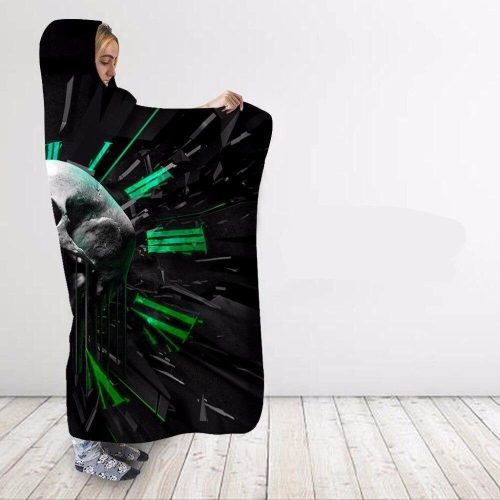 mainimage1Digitale Schedel 3D Gedrukt Pluche Hooded Deken Voor Volwassenen Kinderen Warm Wearable Fleece Gooien Deken Thuis